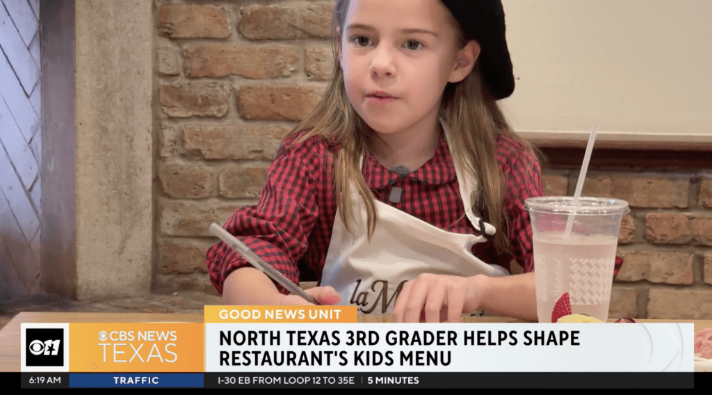3rd grader helps shape la Madeleine’s kids menu