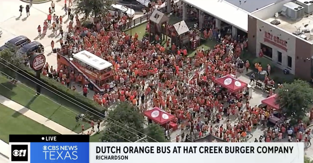 Hat Creek Richardson Hosts Dutch Orange Bus During World Cup
